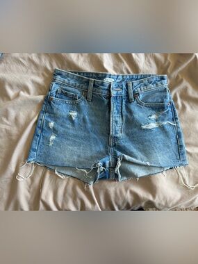 Old Navy Light Blue Distressed Denim Shorts